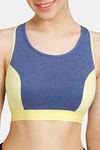 Rosaline Low Impact Sports Bra With Racer Back - Sodalite Blue — thumbnail 5